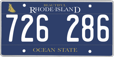 RI license plate 726286