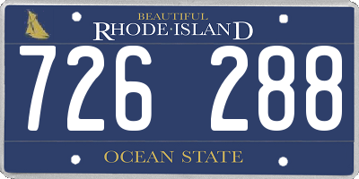 RI license plate 726288