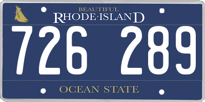 RI license plate 726289
