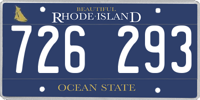 RI license plate 726293