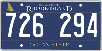 RI license plate 726294
