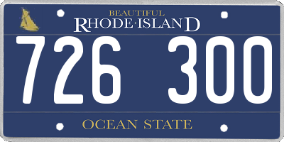 RI license plate 726300