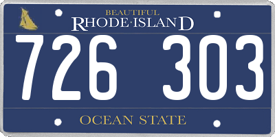 RI license plate 726303