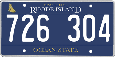 RI license plate 726304