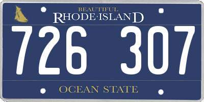 RI license plate 726307