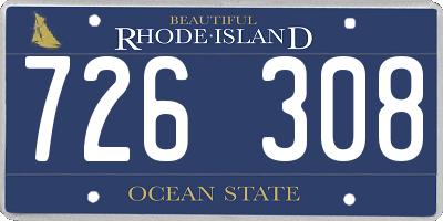 RI license plate 726308