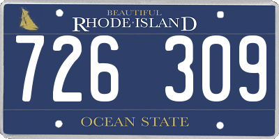RI license plate 726309