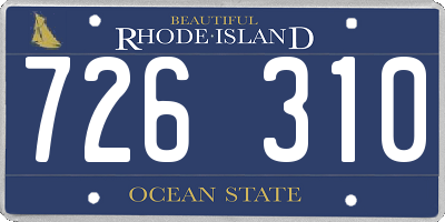 RI license plate 726310