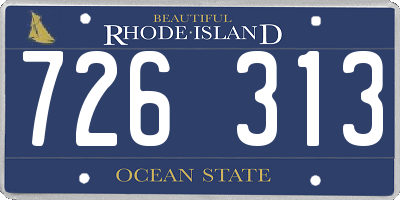 RI license plate 726313