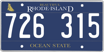 RI license plate 726315