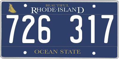 RI license plate 726317