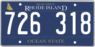 RI license plate 726318