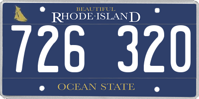 RI license plate 726320
