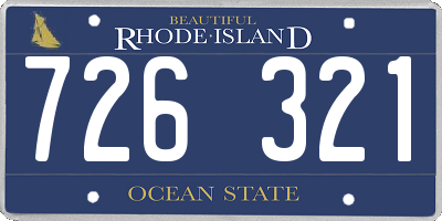 RI license plate 726321