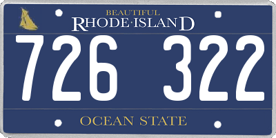 RI license plate 726322
