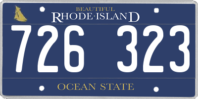 RI license plate 726323