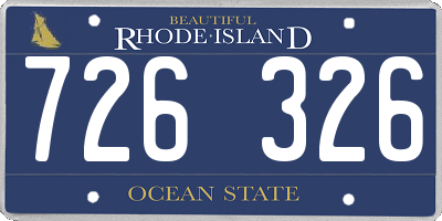 RI license plate 726326