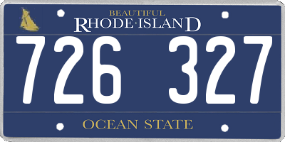 RI license plate 726327