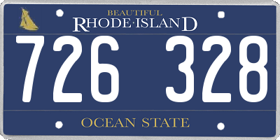 RI license plate 726328