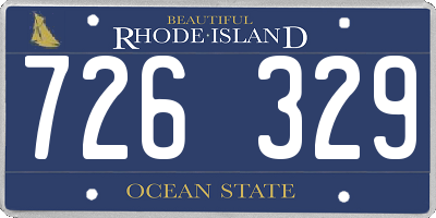 RI license plate 726329