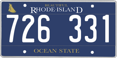 RI license plate 726331