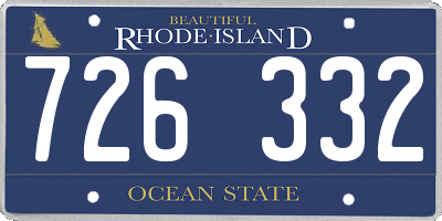 RI license plate 726332