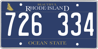 RI license plate 726334