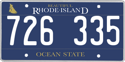 RI license plate 726335