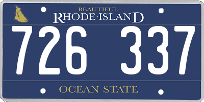 RI license plate 726337