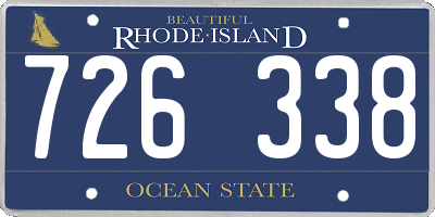 RI license plate 726338