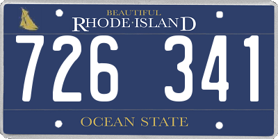 RI license plate 726341
