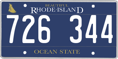 RI license plate 726344