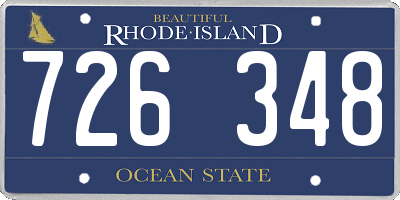 RI license plate 726348