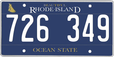 RI license plate 726349