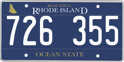 RI license plate 726355