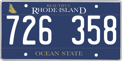 RI license plate 726358