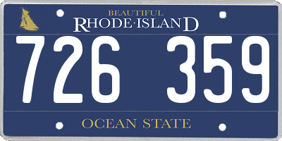 RI license plate 726359