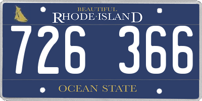 RI license plate 726366