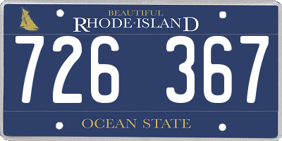 RI license plate 726367