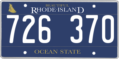 RI license plate 726370