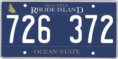 RI license plate 726372