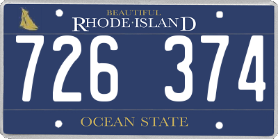 RI license plate 726374