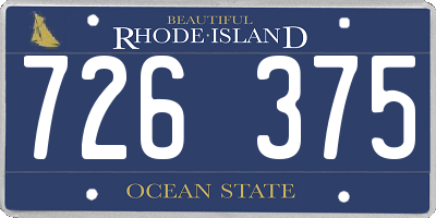 RI license plate 726375
