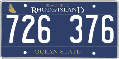 RI license plate 726376