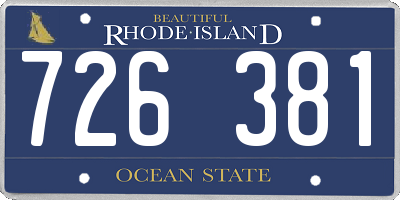 RI license plate 726381