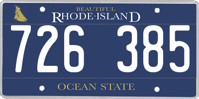 RI license plate 726385