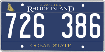 RI license plate 726386