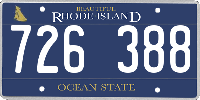 RI license plate 726388