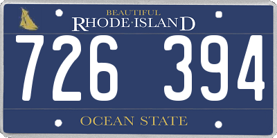 RI license plate 726394