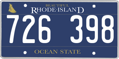 RI license plate 726398